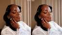 True Feel preset before and after — bridal portrait